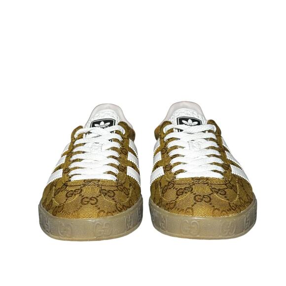 GUCCI X ADIDAS Gazelle Vintage GG Monogram Mens Sneakers Size 8 / 40(EU) - Picture 3 of 11